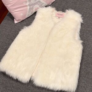 Juicy Couture Cream Faux Fur Vest